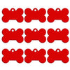 Twotrees 20pcs Bone Double Sides Personalized Dog ID Tags - Red