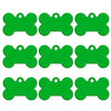 Twotrees 20pcs Bone Double Sides Personalized Dog ID Tags - Green