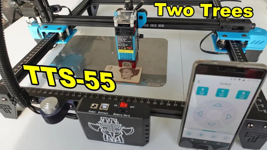 Two Trees TTS-55 Laser engraver review with assembling instructions and test engravings, cuttings - TwoTrees Official Shop