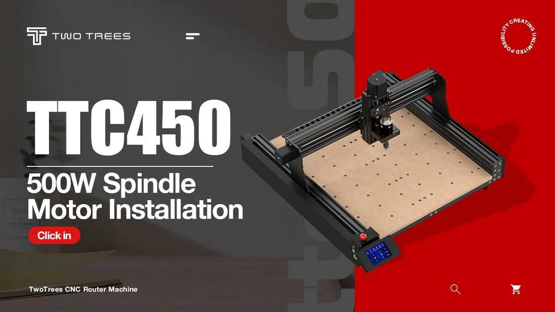 TTC450 500W Spindle Motor Installation - TwoTrees Official Shop