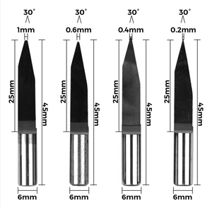 Twotrees 6-shank CNC flat bottom sharp knife