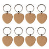 Holz-ID-Tags, blanko, rechteckig, Holz-Schlüsselanhänger zum Selbermachen - Herzform