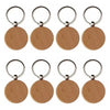 Holz-ID-Tags, blanko, rechteckig, Holz-Schlüsselanhänger zum Selbermachen - Rund 40mm